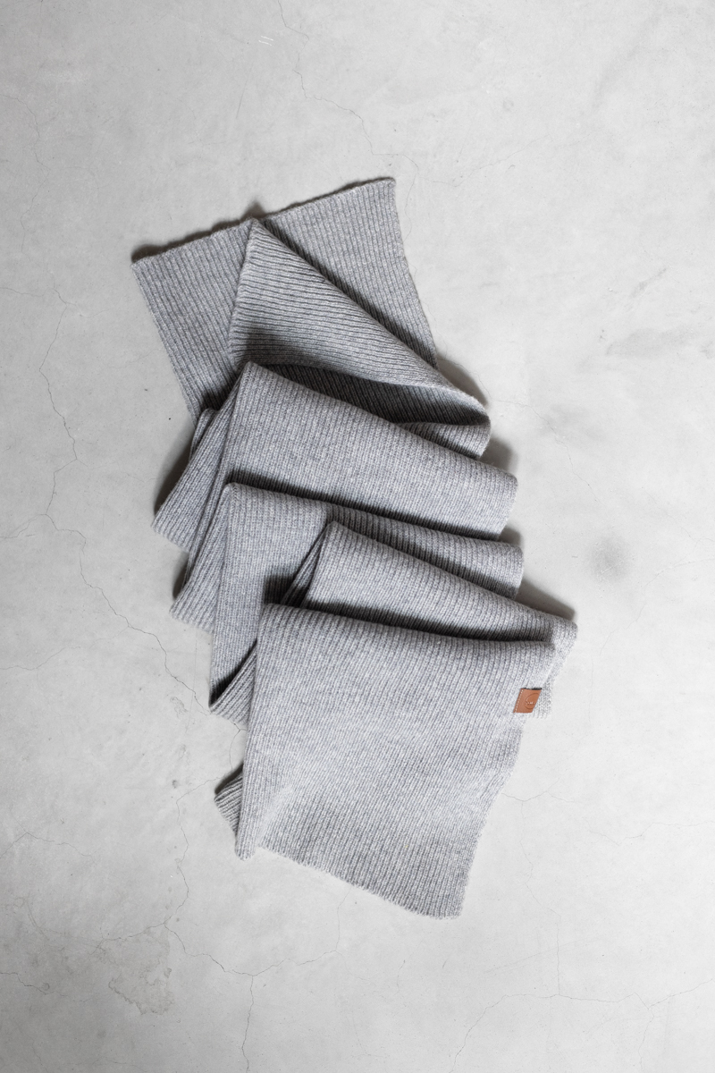 SCARF CASHWOOL MID GREY