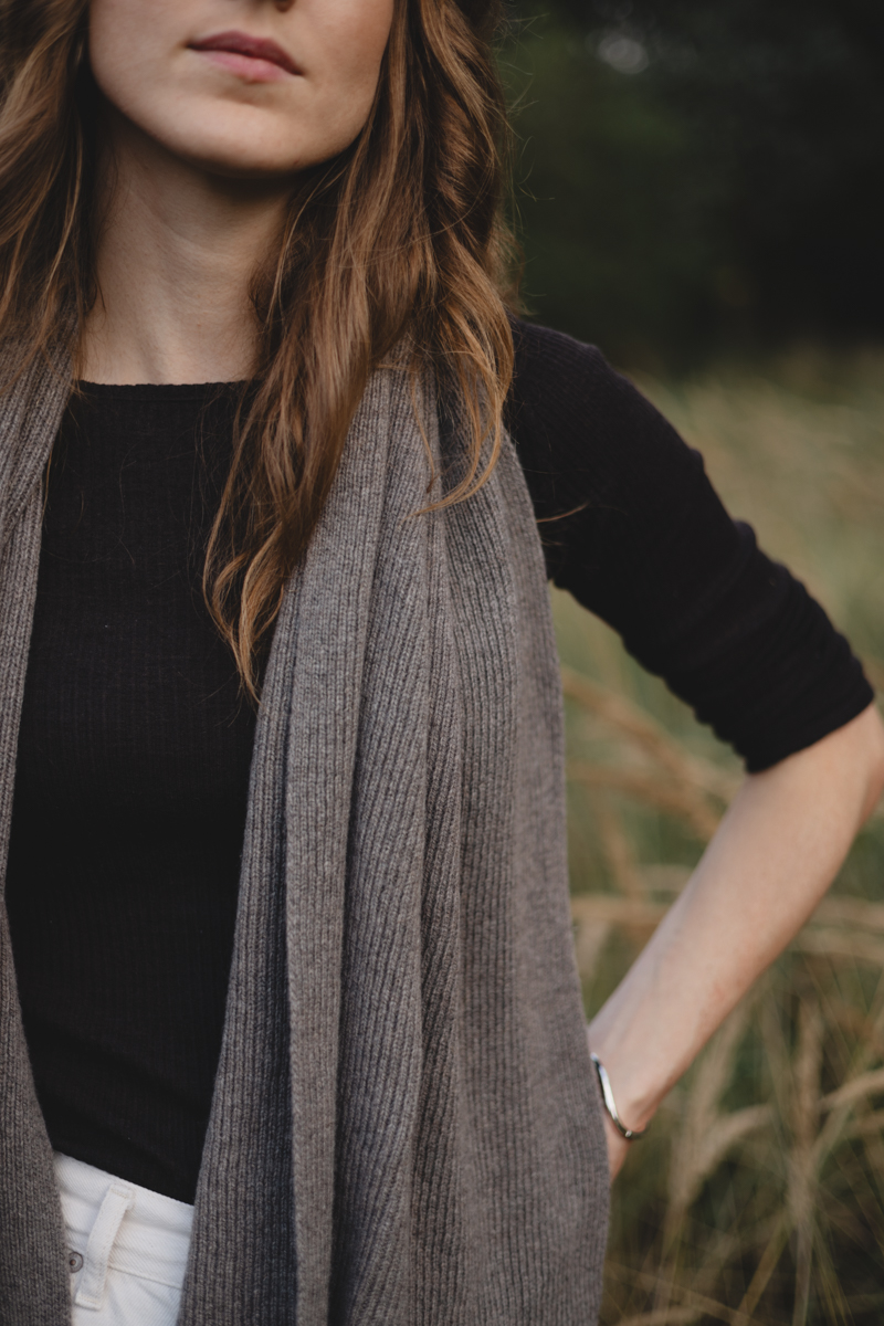 SCARF CASHWOOL TAUPE